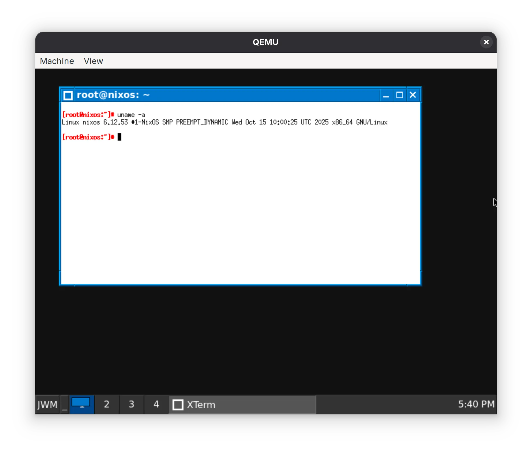 Our minimal NixOS appliance system with a minimal desktop