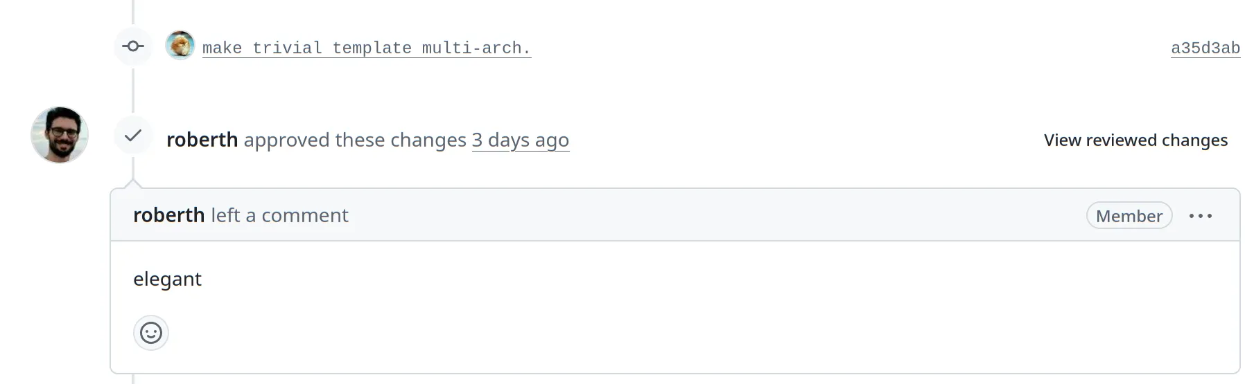 maintainer pull request comment on the new flakes template
